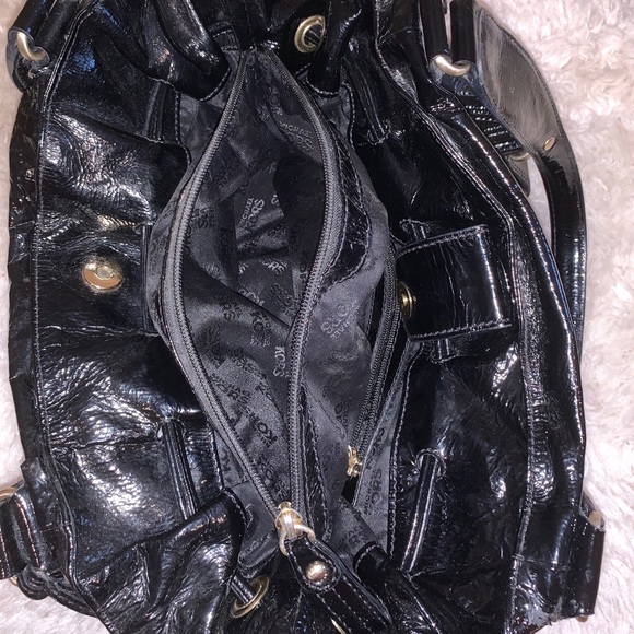Black Patent Leather Michael Kors Handbag - Picture 7 of 8